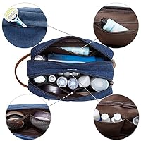 WANDF Kulturbeutel Waschtasche für Herren Damen Kulturtasche Kosmetiktasche für Männer Frauen Nylon Leichte (B - Blau) – Ansicht 3