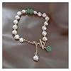Armbandparels, damesaccessoires, temperament armbanden (Metal Color : Freshwater Pearls)