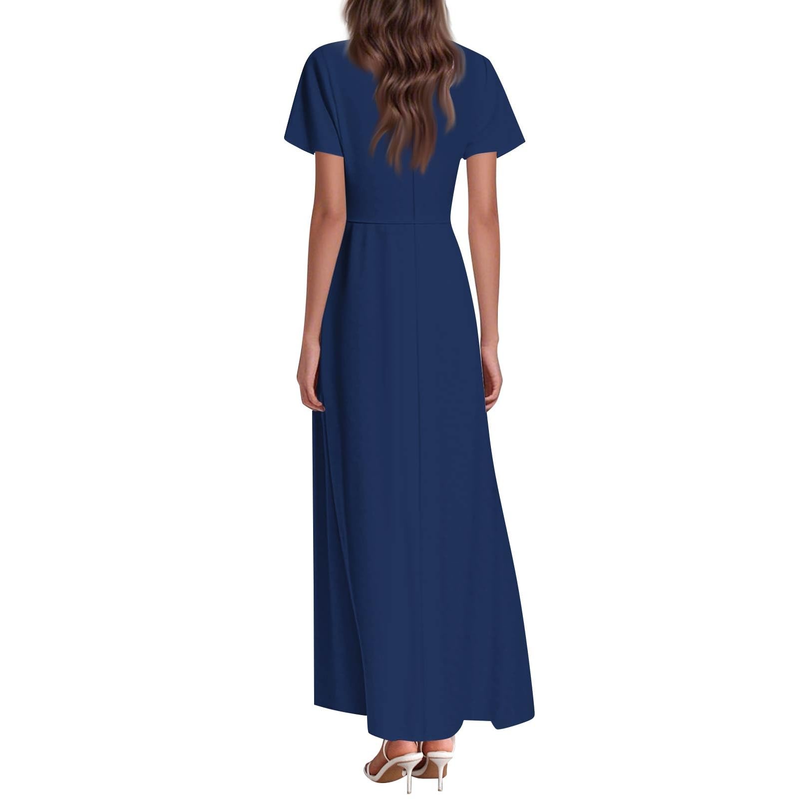 summer dresses royal blue Imogen Stretch Velvet Midi Dress (Navy) XS/S