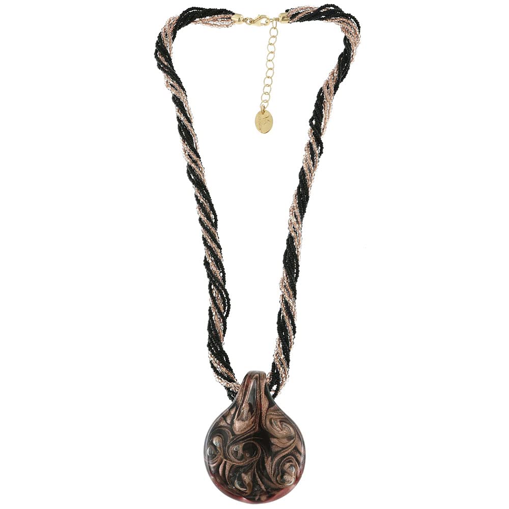 Venetiaurum - Collana per Donna con pendente in vetro originale di Murano e Argento 925 - Gioiello made in Italy certificato