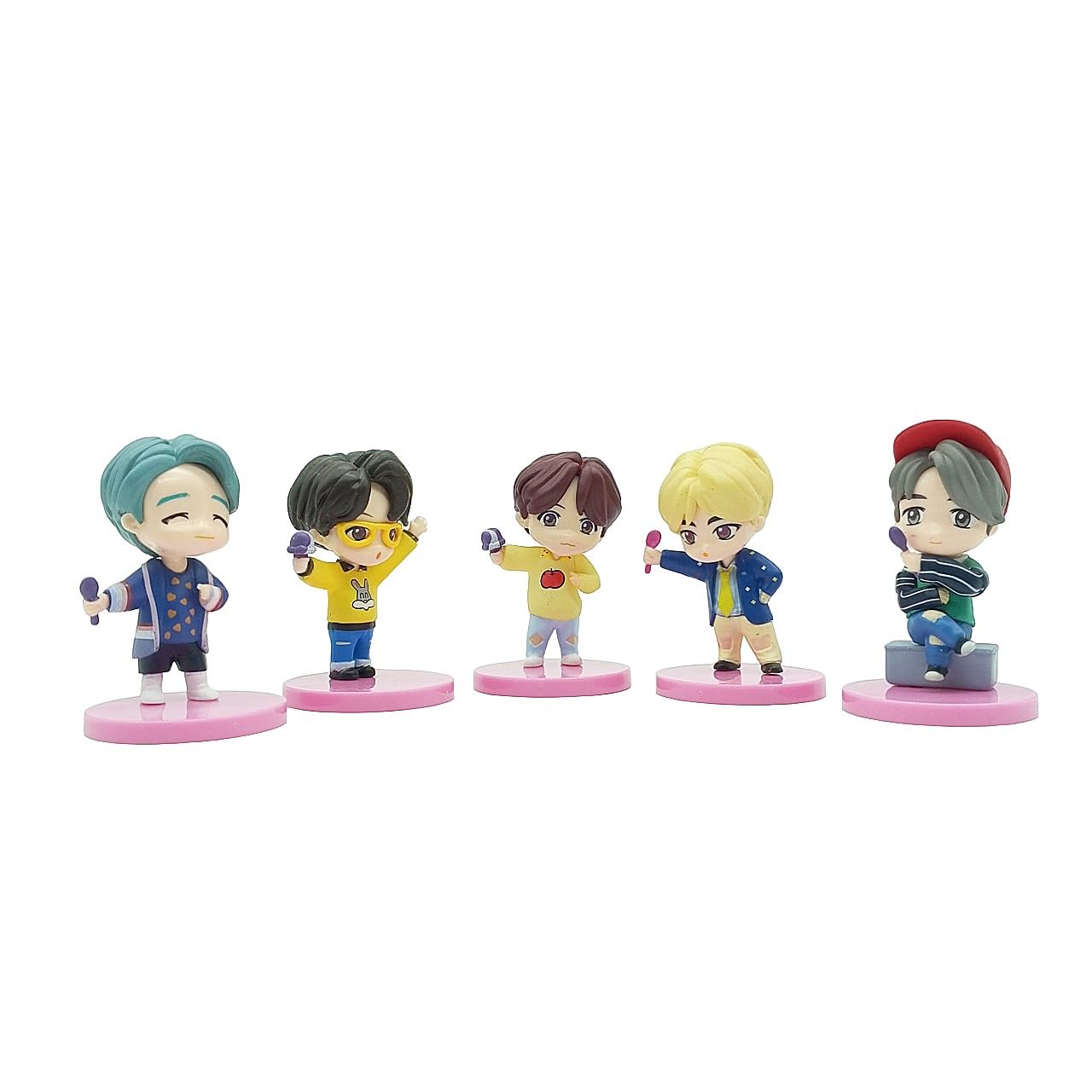 Buy KENMA BTS BT21 Bangtan Boys Set of 5 BTS Army Action Figure 7