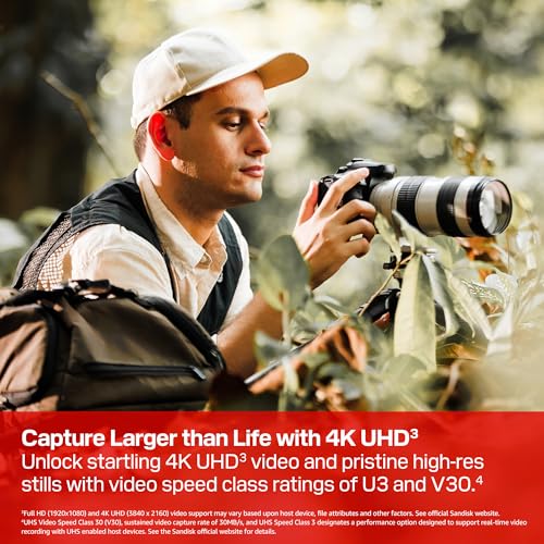 Image of SANDISK 64GB Extreme PRO SD UHS-I Card - Up to 200MB /s Read Speed and 90MB /s Write Speed, 4K UHD, Full HD, U3, and V30 - SDSDXXU-064G-GSCIN