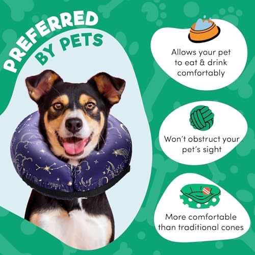 image for BENCMATE Inflatable Dog Cone Collar Alternative, Soft Dog Cone for Sma