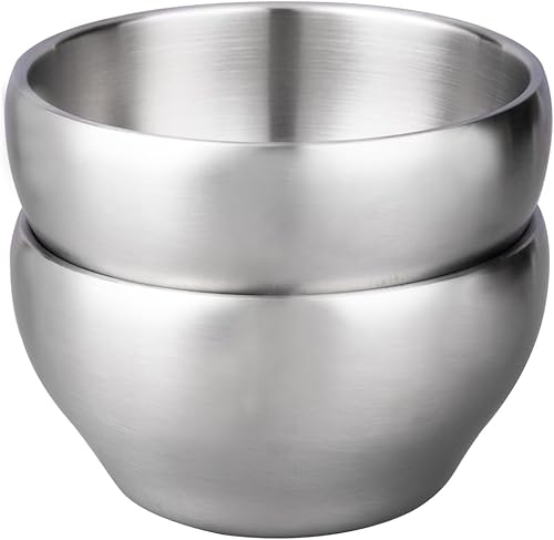 Miniatura 6 de IMEEA Tazón aislado de acero inoxidable SUS304 de doble pared de 15 oz para sopa, cereales, juego de 2