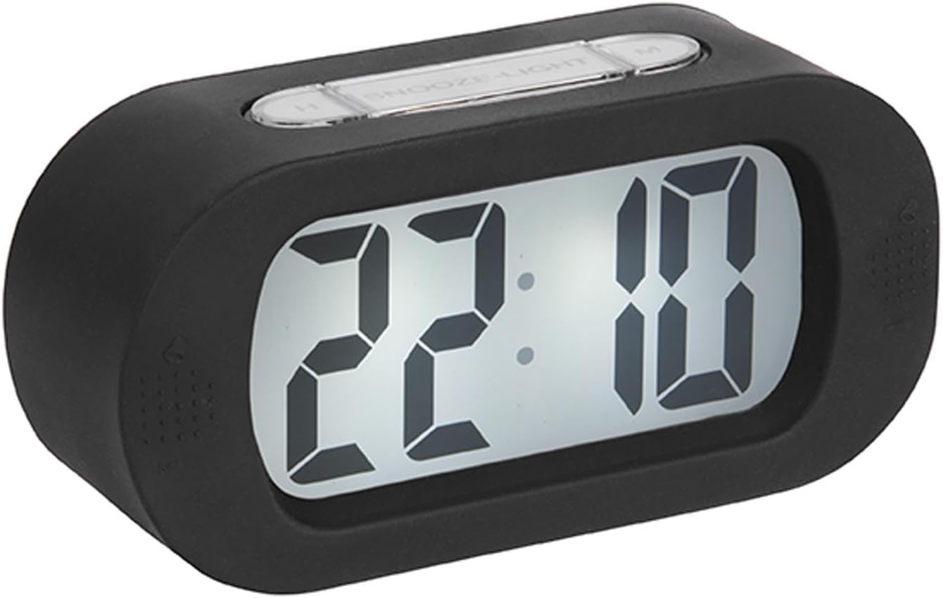 Rubber Clock - Silicone - Black - H7 x W14 x D5 cm