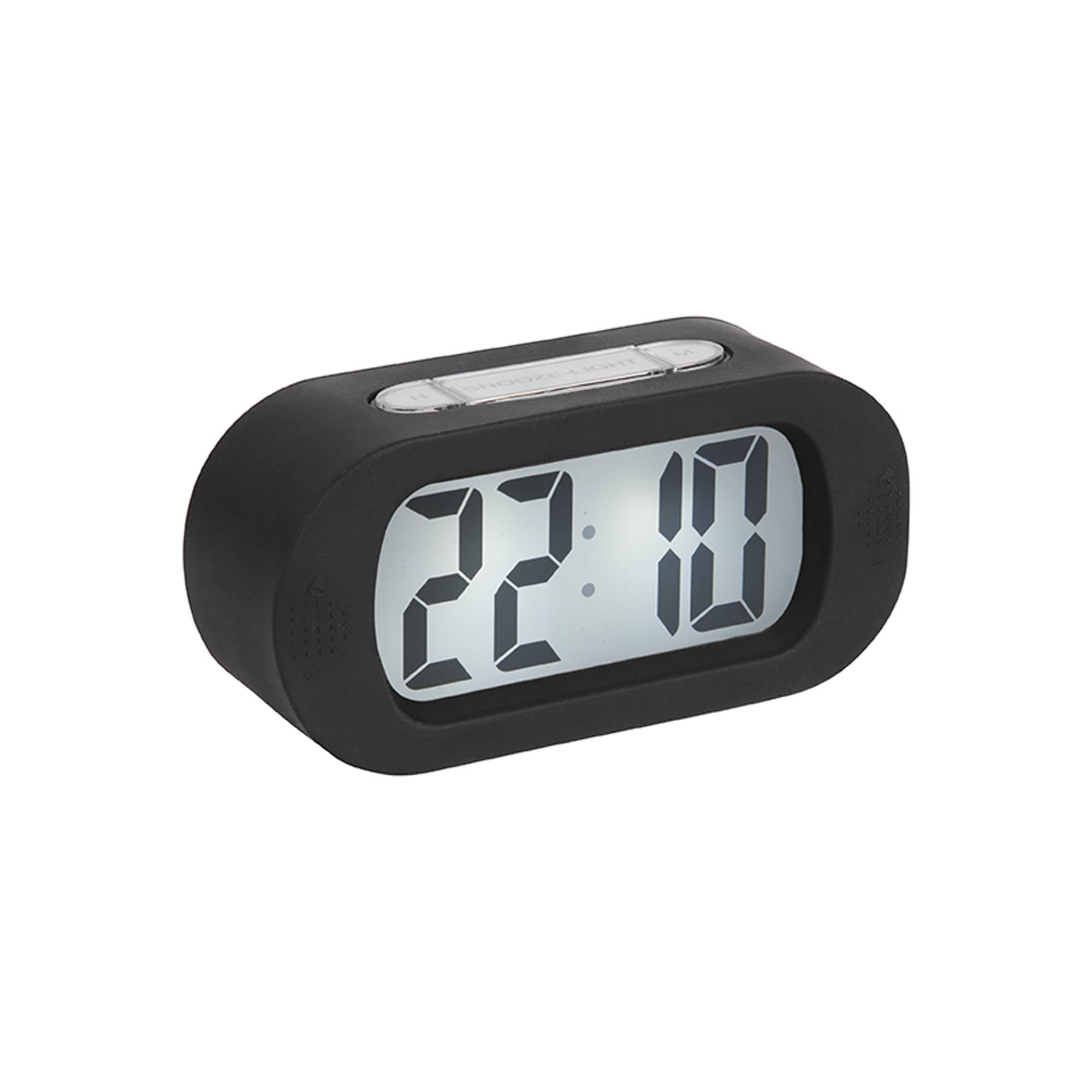 Rubber Clock - Silicone - Black - H7 x W14 x D5 cm