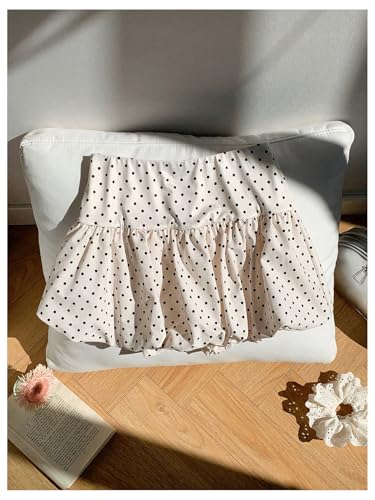 Milumia Women's Polka Dots Bubble Skirt Ruffle Hem A Line Balloon Puffy Short Skirts4