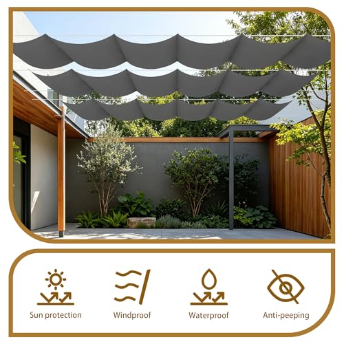 Toile ombrage rétractable contre la chaleur de terrasse 200x300 - 4