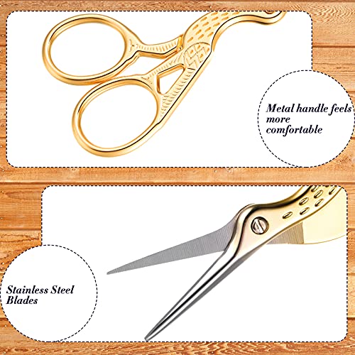 Embroidery Scissors Rainbow Stork Scissors Crane Scissors Stainless Steel Small Craft Scissors Diy Tools Dressmaker Shears For Embroidery Sewing(Lovely Color,6 Pieces) #TOP1