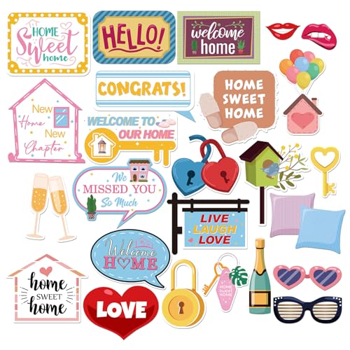 INNORU Welcome Home Photo Booth Props, Housewarming Photoshoot New House Family Party...
