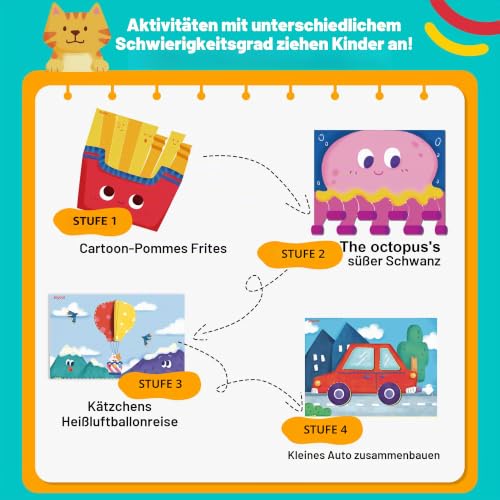 JoyCat Schneiden Lernen Aktivitätsbuch für Kleinkinder (Fun World) – Ansicht 6