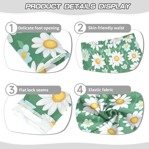 Girls' Leggings White Daisy Flowers Kids Yoga Tights Pants 1 Pack 208585863