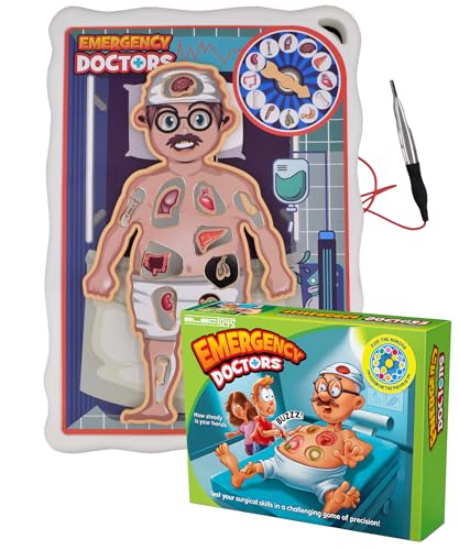 Skill Board Game for Children Medical Themed Precision Challenge Educational Fun Hand-Eye Coordination Development Entertaining Family Game with Buzzer Sound Electric Surgical Operation Toy
