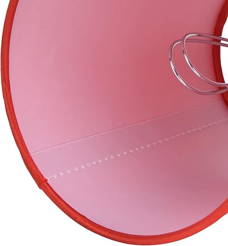 Miniatura 9 de Alvinlite Juego de 6 pantallas de lámpara rústicas pequeñas con clip en la bombilla de campana, pantallas rojas para mesa, piso, pared, lámpara de