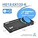 OREI 1X2 HDMI Extender Splitter Over Single CAT6/7 Cable Uncompressed 1080P with EDID - Up to 132 Ft - Loop Out - Low Latency - 1 Input 2 Output 2 Channel Transmission
