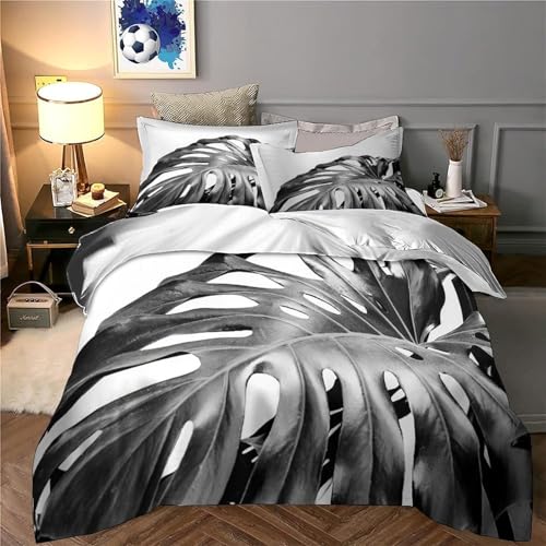 Linge de lit microfibre 3D doux et résistant avec fermeture éclair