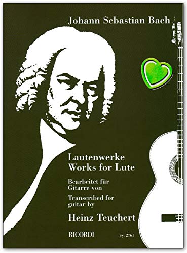 Alle Lautenwerken - Johann Sebastian Bach - muziekboek met kleurrijke hartvormige muziekklem - Ricordi - SY2761-9790204227617