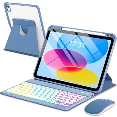 EAMPANG Case with Keyboard Mouse for iPad A16 11th 10th Generation 11/10.9