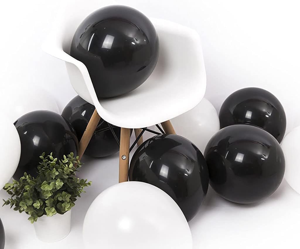 Yiran Schwarze Pastell-Luftballons 30 Stück – 12,7 Cm, Latex, Mit Band Für Partydeko