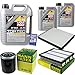Produktbild QR-PARTS 69335683 Filter Set Inspektionspaket 7 Liter Motoröl Top Tec 4100 5W-40 MANN-FILTER Innenraumfilter Luftfilter Ölfilter
