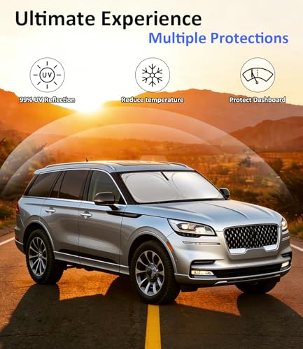 Image of Windshield Sunshade for Aviator 2015-2026 Lincoln Aviator Sun Shade