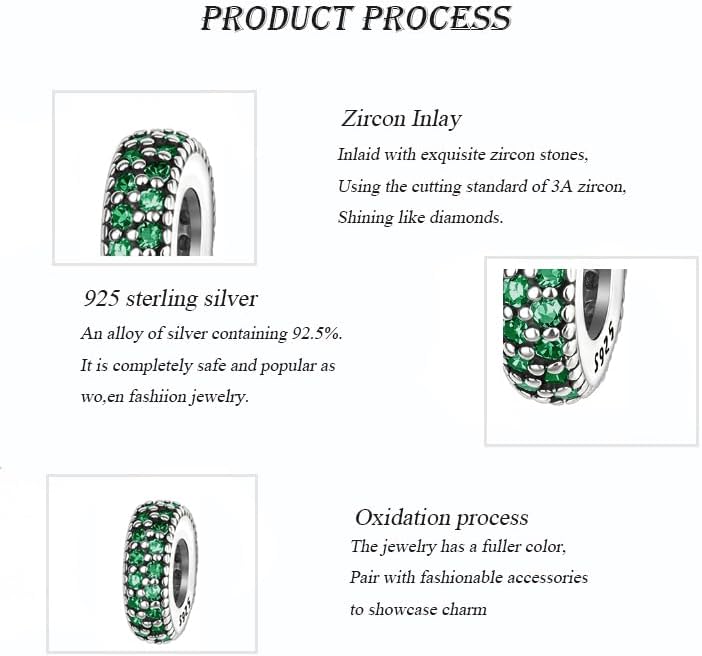 ARTCHARM 2pc Clip Spacer Charm Bracelets for Women 925 Sterling Silver Blue White Crystal Spacer Stopper Charm Bead for Bracelet - Image 4