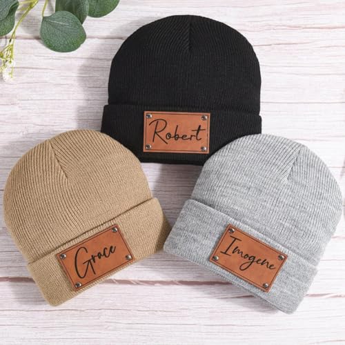 Custom Toddler Hat, Personalized Toddler Beanie Baby Boys Girls Beanies Kids Winter Hats Knit Warm Caps4