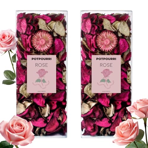 SCENTORINI Rose Dried Flower Potpourri 240g Red Petals with Fragrance Oil