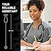 FriCARE Dual Head Stethoscope - Stethoscopes for Nurses, Medical Nursing Students, Paramedics/EMT/LVN/VNA Backup - FSA/HSA Eligible Estetoscopio, Smooth Black Tube, Stainless Steel Chestpiece