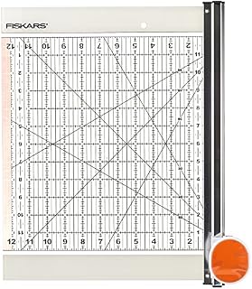 Fiskars Rotary Ruler Combo for Fabric Cutting, 12-Inch x 12-Inch
