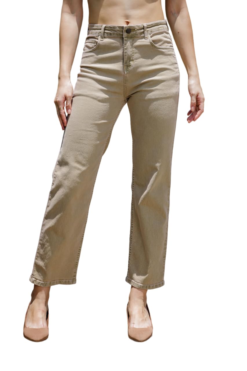 WROGN Relaxed Fit Jeans for Women || Women High Waist Jeans Pants || Flare Denim Jeans || Loose Fit Jeans for Women in blue