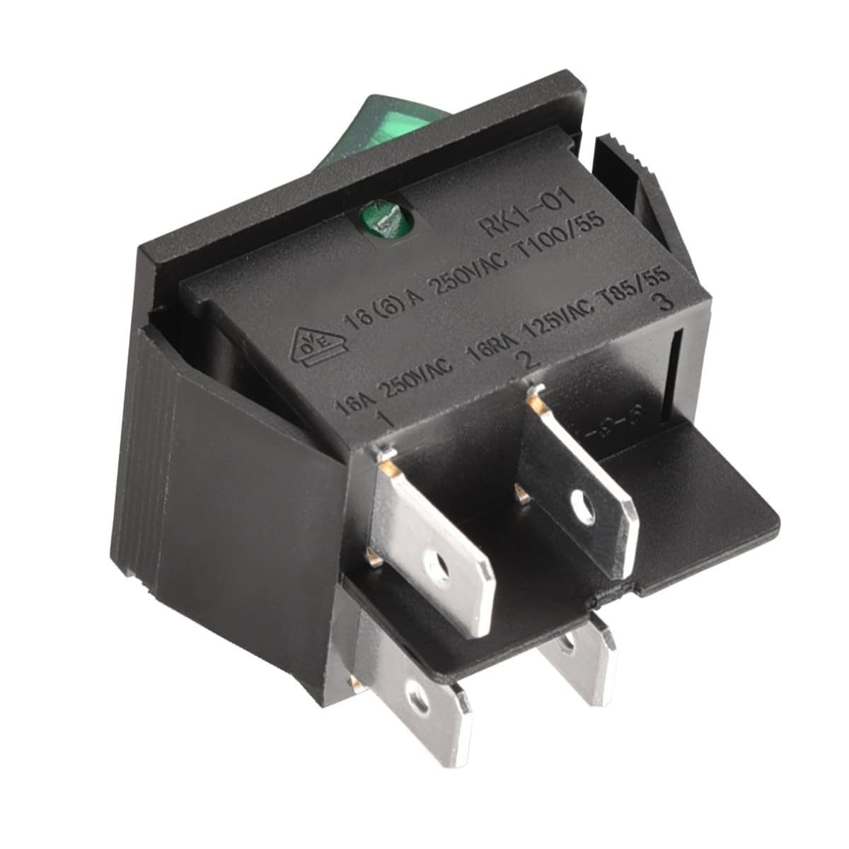 Interruptor basculante ON-OFF DPST 4 vias impermeable 16 A (Rojo) - imagen 2