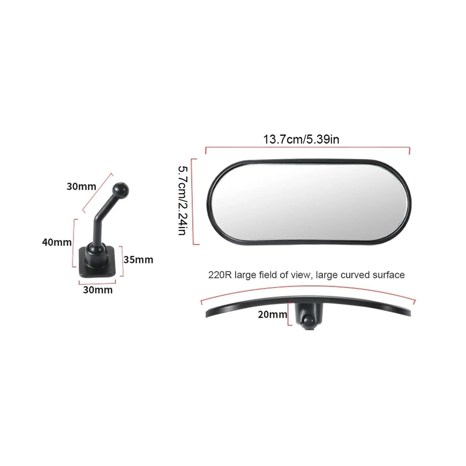 Rétroviseur Grand Angle À Clipser Universel Siège Réglable Pour Miroir De Voiture Pour Bébé