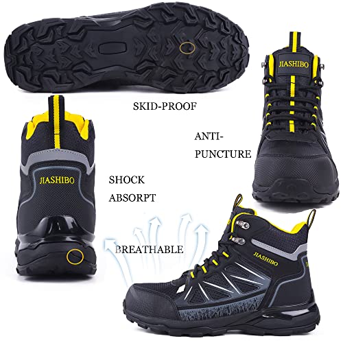 Image of Blapek Steel Toe Work Boots for Women, Insulated Work Boots | Lightweight Comfortable Safety Toe Shoes for Construction Workers, Steel Toe Sneakers for Warehouse & Auto Repair