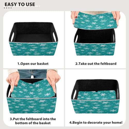 Panier de rangement pour optimiser les étagères et organiser le dressing - Lot de 2