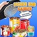 Dosenöffner Elektrisch, Ohne Scharfe Kanten, Automatischer One Touch Elektrischer Dosenöffner für alle Dosengrößen, Can Opener Electric für Arthritis und Schwache Hände, Outdoor/Familie (Schwarz)