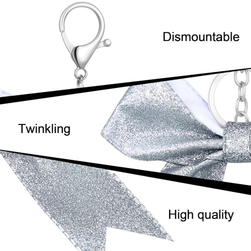 3 Set Cheer Backpack with Bow Keychain 3 Cheer Bag 3 Keychains Bulk for Cheerleaders Gifts Women3