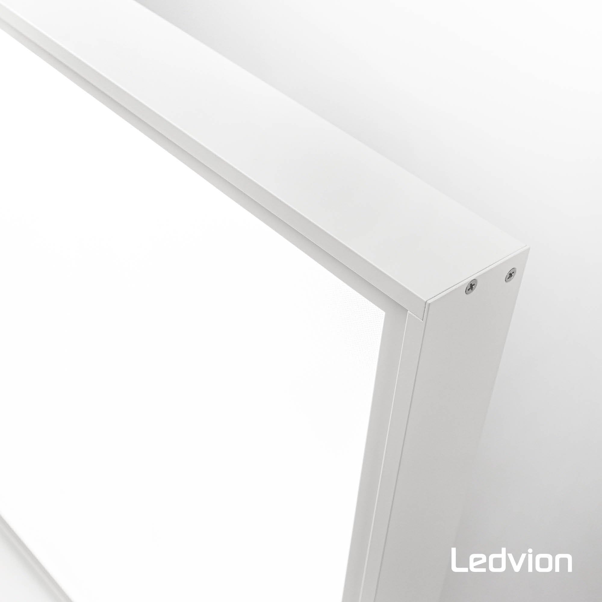 Ledvion LED Panel Einbaurahmen 120x30cm Weiß Aluminium