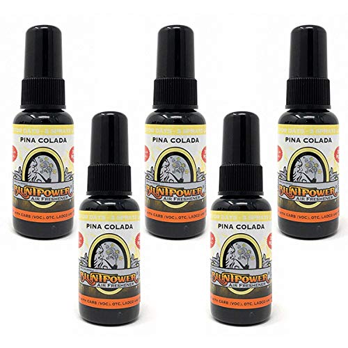 BluntPower (Pinacoloda, 5 Pack) Concentrated Air Freshener - Premium Oil Based Air Freshener Spray For Home and Car - Long-Lasting Bathroom Spray, Car