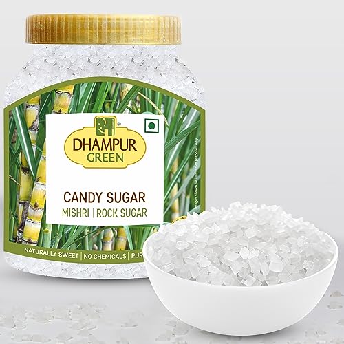 Image of Dhampure Speciality Mishri Dana 800g | Rock Sugar Crystals | White Mishri | Natural Sweet Candy | Ideal for Pooja, Prasad, Sweets & Ayurvedic Use