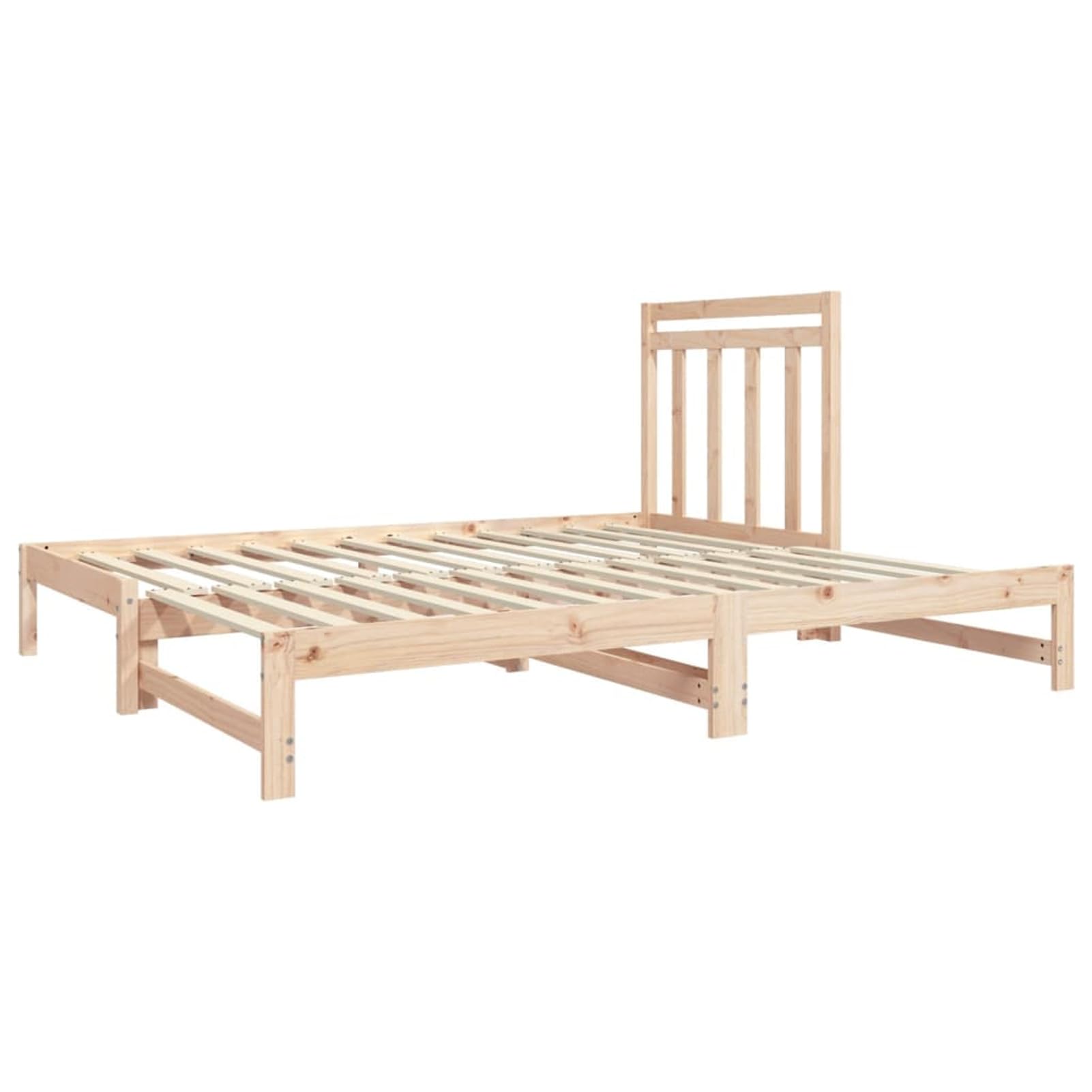 ATOMSTACK MAKER Set di 2 letti estraibili 90 x 190 cm, in legno massello di pino naturale, divano letto multifunzionale per adulti, ideale per ospiti e piccoli spazi, senza trattamento chimico