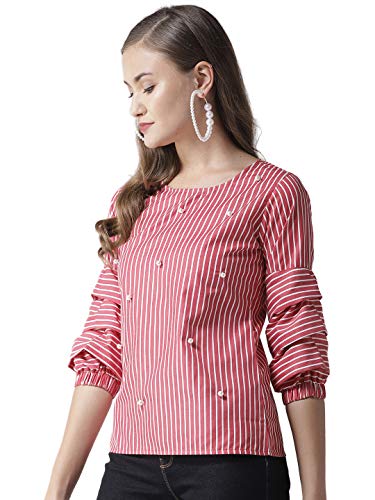 Image of Style Quotient Women Stripe Polycotton smart Casual top