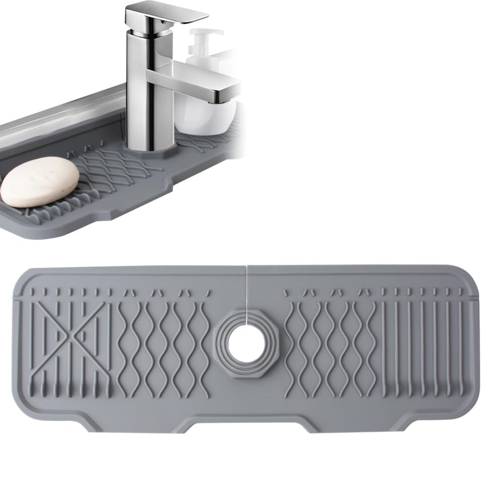 Alfombrilla de silicona multifuncional y antisalpicaduras para fregadero DONGKER