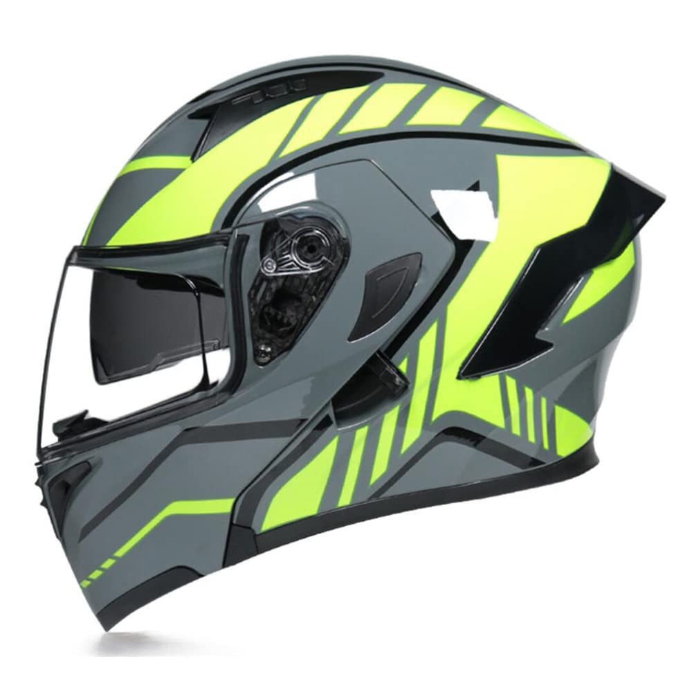 Full Face Flip Up Motorcycle Modular Helmet Integrated Motorbike Dual Visor for Adults Men Women Moped Street Racing DOT Approved — view 25