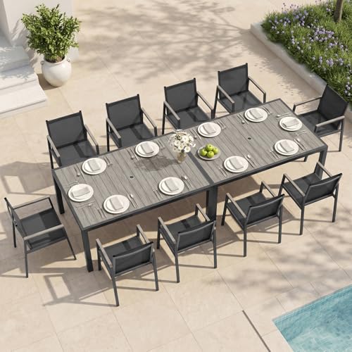 Oasbira 12-Piece Aluminum 10-Person Dining Set