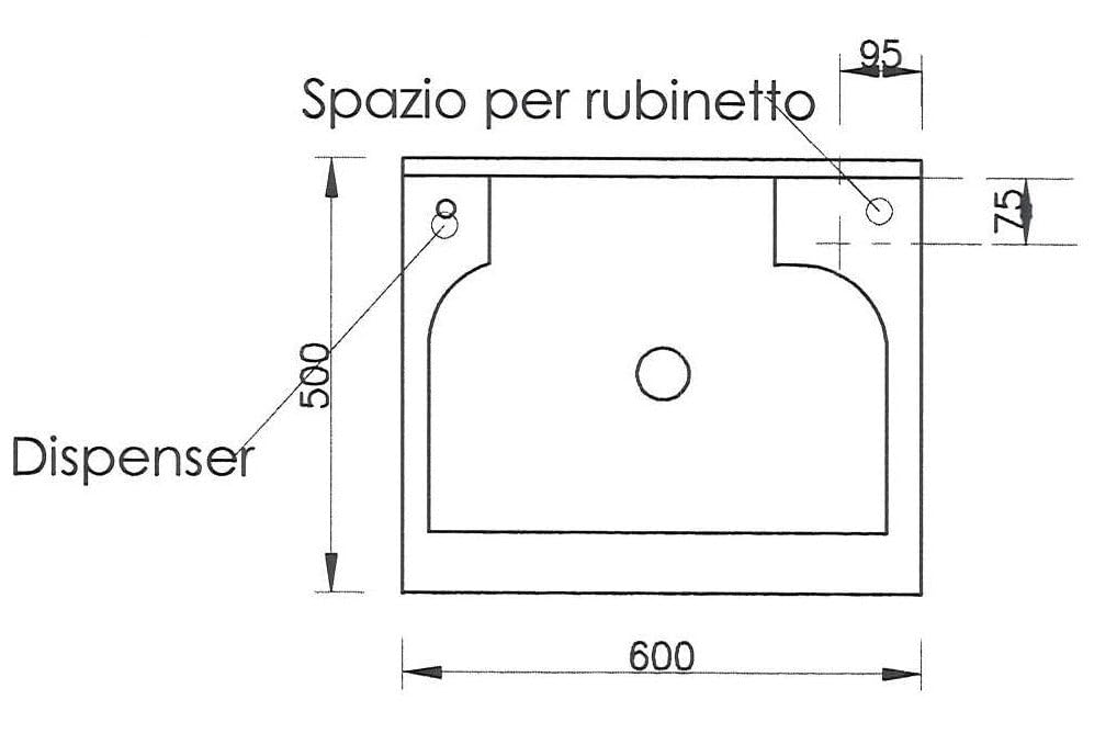 Montegrappa Mobile Lavatoio 60x50x85cm 2 Ante ASSE in Legno Edilla Bianco