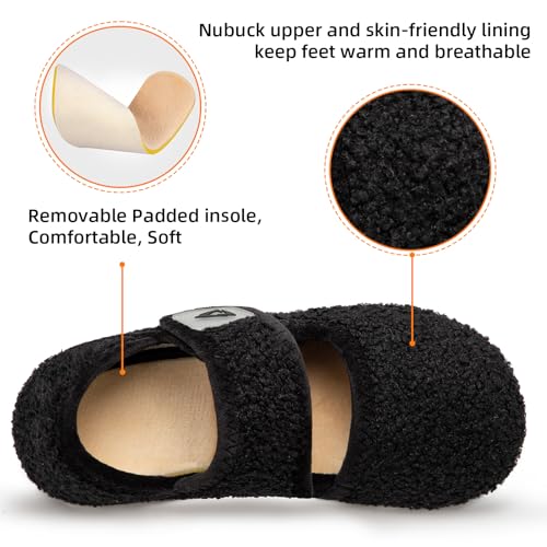 ATHMILE House Slippers for Women Men Indoor Barefoot Slippers Socks Wide Diabetic Shoes Adjustable Soft Slip on House Slippers for Home Bedroom Travel4