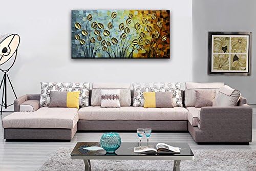 Asdam Art-Gold Daisy Wall Art (32x32inch)