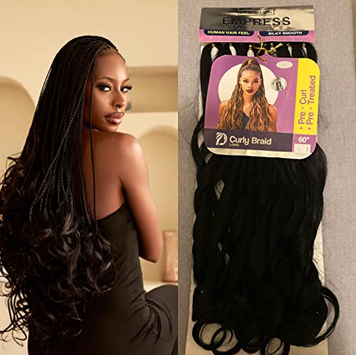 Tresse bouclée 60 look vacances et quotidien mèche Darling Impress #1 noir