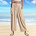 Generic Linen Pants Women Summer Business Casual Pants for Women Womens Summer Pants 2024 Fall 2024 Womens Fashion Women's Linen Clothes White Casual Pants for Women,Beige,Small